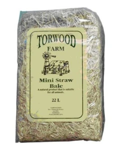 Torwood Farm MINI STRAW BALE 22 Litre For Rabbit Guinea Pig Animals Pet Bedding - Picture 1 of 7