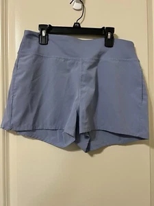 MARIKA Size S?M? Women's Stretch Waist Back Zip Pocket Baby Blue Shorts - Picture 1 of 6