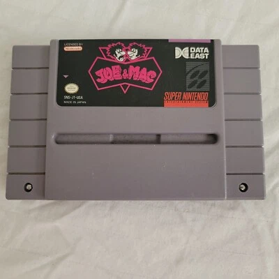 Joe & Mac (Super Nintendo, 1992) CART ONLY - TESTED - Image 1 of 4