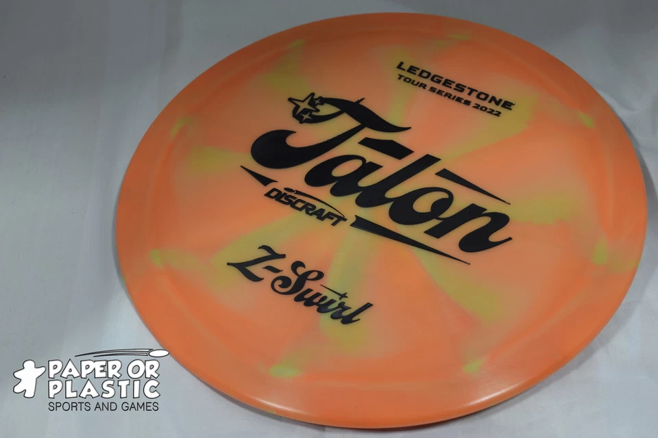 Discraft Ledgestone 2022 Z SWIRL TALON Disc Golf 174 G Driver Orange NEW Black - Image 1 of 1