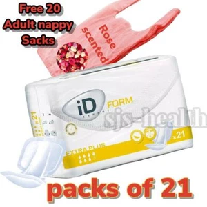 iD Expert Form 2 Extra Plus 1 Pack of 21 Incontinence Aid Pads Adult Nappies - Picture 1 of 5