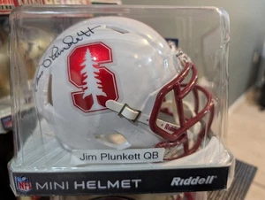 Jim Plunkett Stanford Cardinal autographed signed mini helmet Coa - Picture 1 of 4