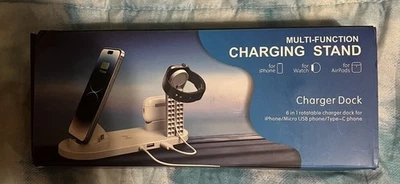 Soporte de carga multifunción para iPhone, Android, reloj, base de cargador 3 en 1 Foto 1 de 3