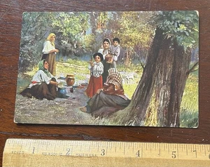 STECKPOSTKARTE, ZIGEUNERLEBEN IM WALD "OILETTE, #4085 - Bild 1 von 2