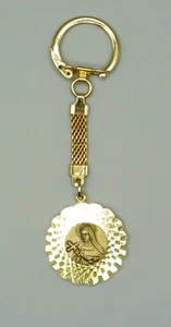 Schlüsselanhänger St. Rita of Cascia Shrine Vintage Philadelphia, PA goldfarben W. Germany - Bild 1 von 5