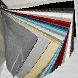 FABRIC SAMPLE BOOK Multi-Color PRAGUE ✳ 100% LINEN ✳ Nice Texture 28pcs LOT - Picture 1 of 12