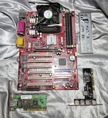PLACA MADRE MSI 845G MAX MS-6580 CON CPU Pentium 4 2,53 GHz / 1 GB de RAM Foto 1 de 2