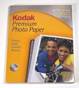 Kodak Premium Picture Paper for Inkjet 8 1/2 X 11 High Gloss 50 sheets NEW - Picture 1 of 4