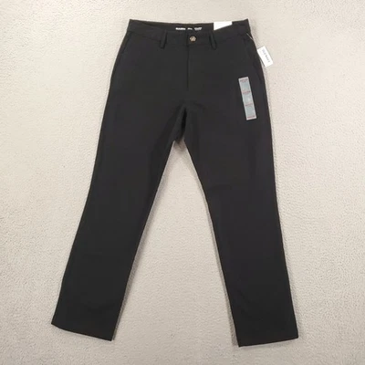 Nuevos Pantalones Chinos Antiguos Azul Marino Negros Para Hombres 30x30 Integrados Flexibles Pierna Recta Elastizados Nuevos con Etiquetas Foto 1 de 4