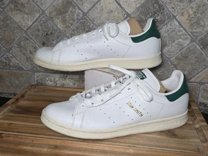 Adidas Originales Stan Smith Lux Para Hombre Zapatos de Cuero Blanco Verde Talla 10 M - Imagen 1 de 14