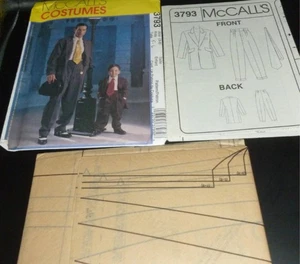Zoot Suit Gangster 20s 30s Suit Costume Sewing Pattern Bonnie Clyde Boy 3-8 LARP - Picture 1 of 1