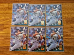 Lote de 6 tarjetas de béisbol Mark McGwire Oakland A’s 1993 Leaf #323 - Imagen 1 de 2