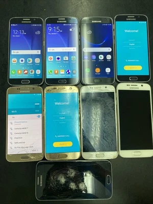 Lot Of 9 Samsung Galaxy S6 32GB SM-G920V Unlocked/AT&T/Metro For Parts Only C18 - Image 1 of 4
