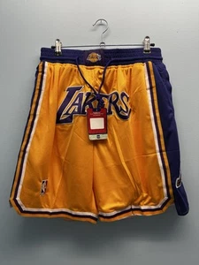 Men’s Just Don Los Angeles Lakers Purple And Yellow NBA Basketball Shorts XL NWT - Picture 1 of 6