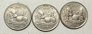 (3) 2004 D Wisconsin Quarter X3 - Picture 1 of 9