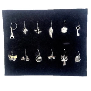Wine Glass Charms Lot of 12 Silver Tone New - Picture 1 of 18