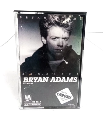 BRYAN ADAMS RECKLESS CASSETTE TAPE VG+ - Image 1 of 4