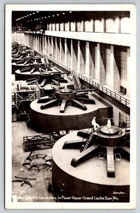 Generadores eléctricos RPPC en Power House, presa Grand Coulee, postal WA 1940 - Imagen 1 de 4