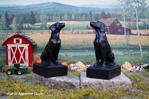 BLACK LABRADOR RETRIEVER BOOKENDS – THIS LOYAL CANINE PAIR IS ONE FOR THE BOOKS! - Picture 1 of 13