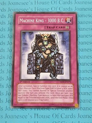 ABPF-EN074 Machine King - 3000 B.C. Yu-Gi-Oh Card 1st Edition New - Image 1 of 4