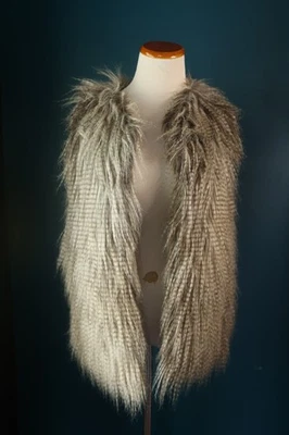 Rue 21 Para mujeres Y2K Invierno Difuso Peludo Imitación Piel Chaleco Boho Festival Vaquera Pequeño Foto 1 de 4