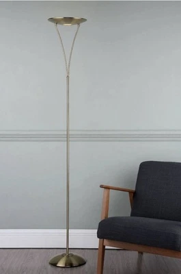 DÄR LIGHTING Dar Lighting Opus Floor Lamp Antique Brass, new, boxed