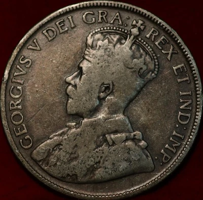 1929 Canada 50 Cents Silver Foreign Coin - Image 1 of 2