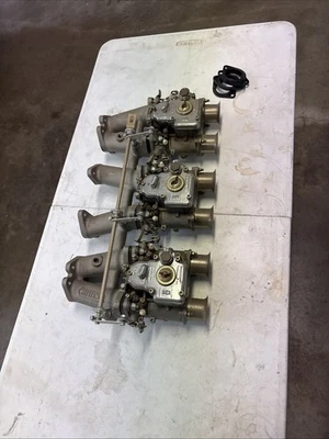 Datsun 240Z Triple Weber Carburetors w Cannon Manifold  - Image 1 of 4