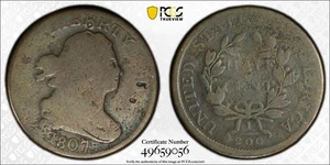 1807 Half Cent PCGS AG Detail Damage - Great Type Coin - Gold Shield (#901) - Bild 1 von 7