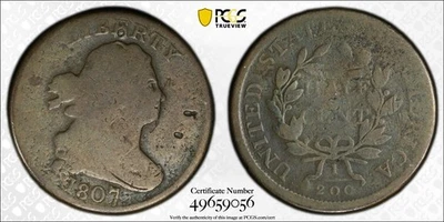 1807 Half Cent PCGS AG Detail Damage - Great Type Coin - Gold Shield (#901) - Image 1 of 4