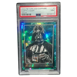 2023 Star Wars Return Of The  Jedi Sapphire Darth Vader #3 Aqua /75 PSA 9 Mint - Picture 1 of 4