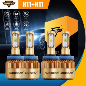 AUXBEAM LED Headlight Bulbs White for Chevy Malibu Impala H11 H9 High Low Beam - Picture 1 of 12