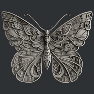 3D STL Modelle für CNC, Artcam, Aspire, Relief Schmetterling - Bild 1 von 4