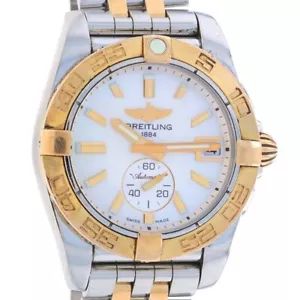 Breitling Galactic Reloj - Acero Inoxidable Oro Rosa 18k Automático 1Yr Garantía - Imagen 1 de 11
