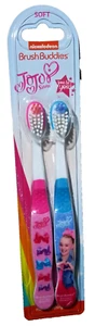 New 2-Pack Nickelodeon JOJO Siwa Brush Buddies Kids Soft Toothbrushes - Picture 1 of 9