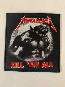 METALLICA KILL EM ALL JUMP IN THE FIRE WOVEN SEW OR IRON ON PATCH OFFICIAL - Imagen 1 de 7