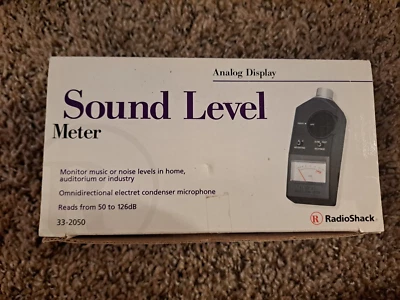 Medidor de Nivel de Sonido Pantalla Analógica Radio Shack Modelo 33-2050 con Caja Original Foto 1 de 4