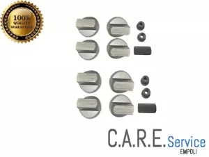 KIT 4 MANOPOLE UNIVERSALI CUCINA ARGENTO SATINATO PIANO COTTURA PASSO 6 - 8 mm  - Foto 1 di 1