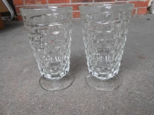 Indiana Clear Glass (TWO) Whitehall Colony Tea Goblets/Glasses - Picture 1 of 5
