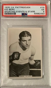 1935 JA Pattreiouex Boxing #10 Kid Berg Sporting Events & Stars PSA 5 Centered - Picture 1 of 2