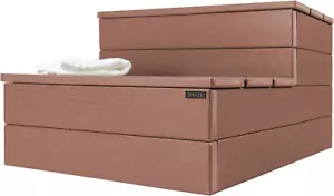 Whirlpool Stufen - Holzoptik Kunststoff Stufen - 100% Wasserdicht Spa Stufen - Braun N - Bild 1 von 12