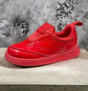Zapatillas sin cordones Reebok para niños pequeños talla 6 charol rojo - Imagen 1 de 10
