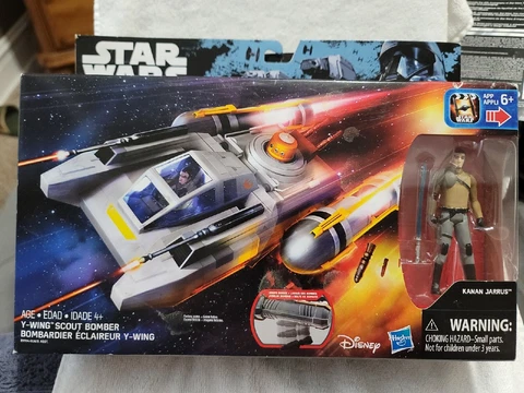 Star Wars Rebels Y-Wing Scout Bomber W/KANAN  & CHOPPER 3.75" Hasbro Figures Cover