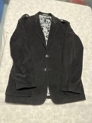 Blazer Chaqueta Pana Premium Etiqueta Roja Affliction Marrón Calaveras Mediana 40-42 Foto 1 de 4