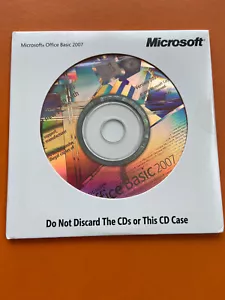 Microsoft Office Basic 2007 Full Version License Key NEW Outlook, Word,Excel - Picture 1 of 1