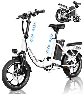 16" Folding Electric Bike with 2 Seats, 20MPH, 35-Mile Range, Suspension E-bike - Picture 1 of 9