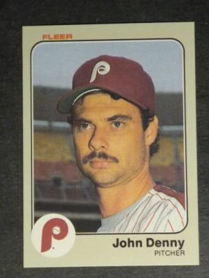 1983 Fleer John Denny #158 Phillies NM/MT OR BETTER 002 - Image 1 of 2