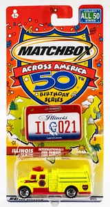 2002 Matchbox Across America International Pumper SAFETY YELLOW | ILLINOIS | FSC - Picture 1 of 1
