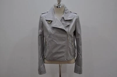 Chaqueta Bomber Brunello Cucinelli Hecha en Italia Marfil Borde Algodón Motociclista Foto 1 de 4