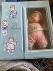 1960S Ideal Tiny Thumbelina Baby Doll 14" Turn Knob Head Moves W Case + Clothes+